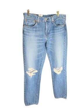 Levis 511 Slim Fit Stretch Jeans W32 L32 Distressed Light Wash Denim Spring NWT